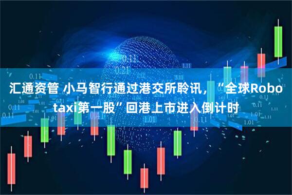 汇通资管 小马智行通过港交所聆讯，“全球Robotaxi第一股”回港上市进入倒计时
