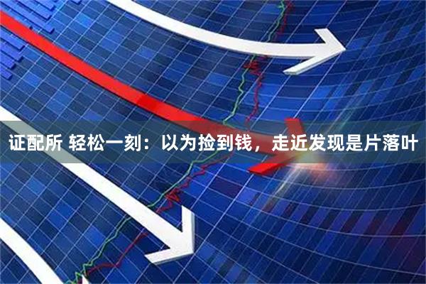 证配所 轻松一刻：以为捡到钱，走近发现是片落叶