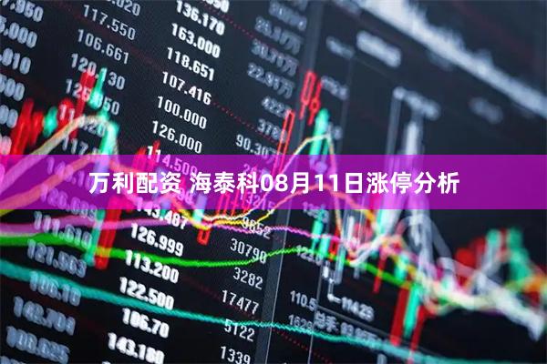 万利配资 海泰科08月11日涨停分析
